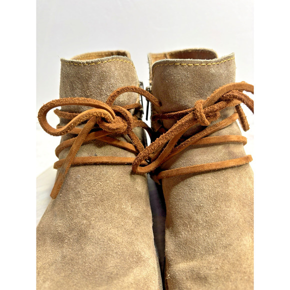 Born Brown Distressed Leather Zip Up Comfort Ankle Boot Size 9 Shoe - Picture 7 of 11